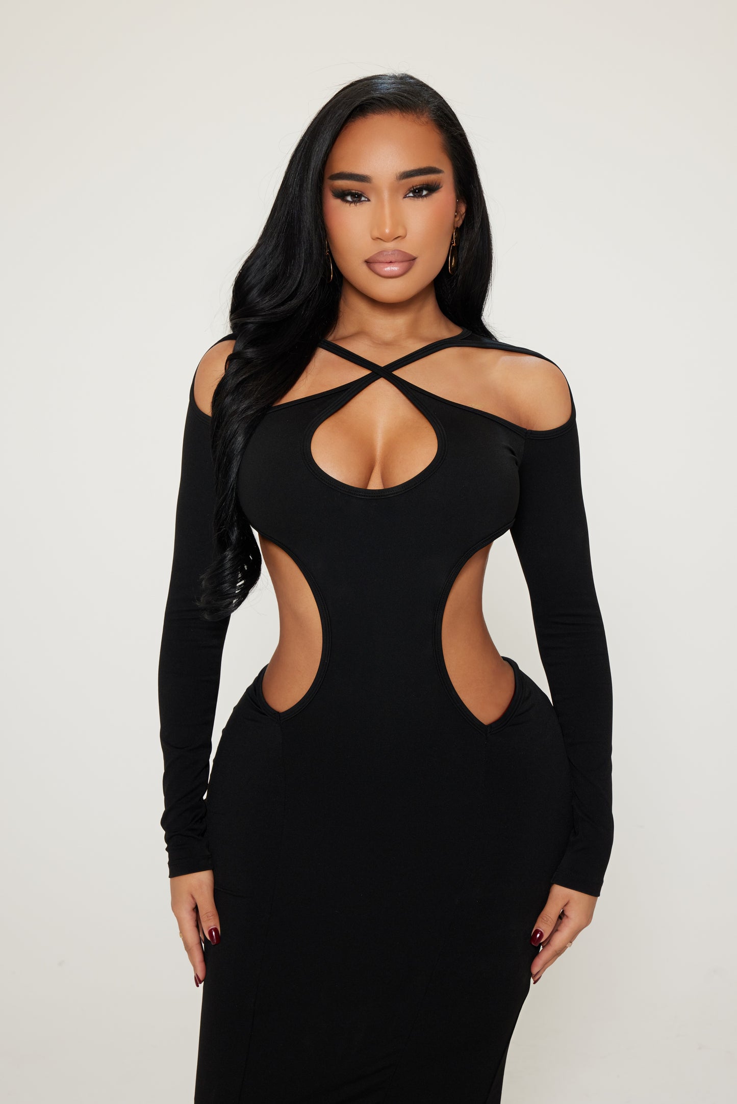 SCULPTED NOIR DRESS