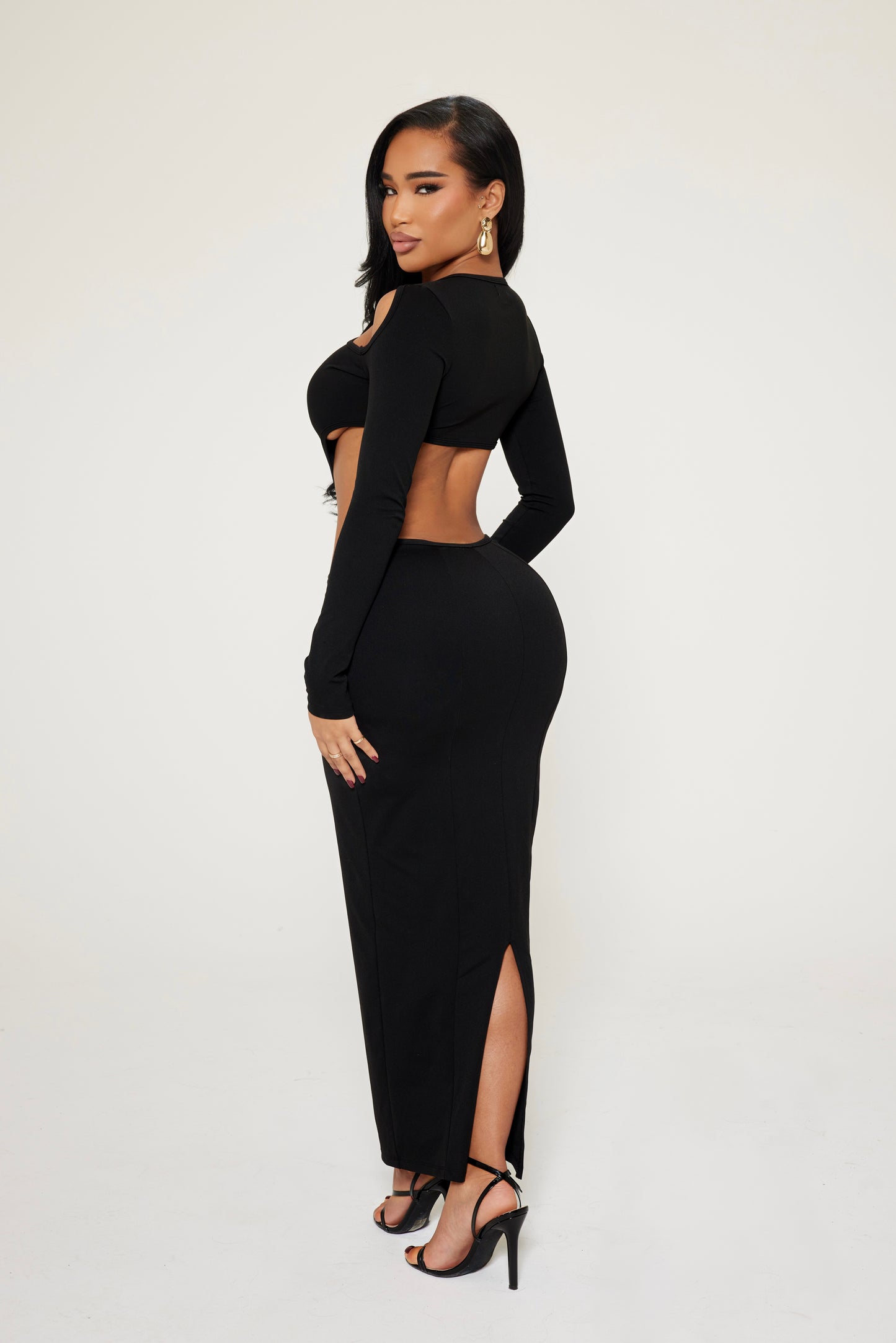 SCULPTED NOIR DRESS