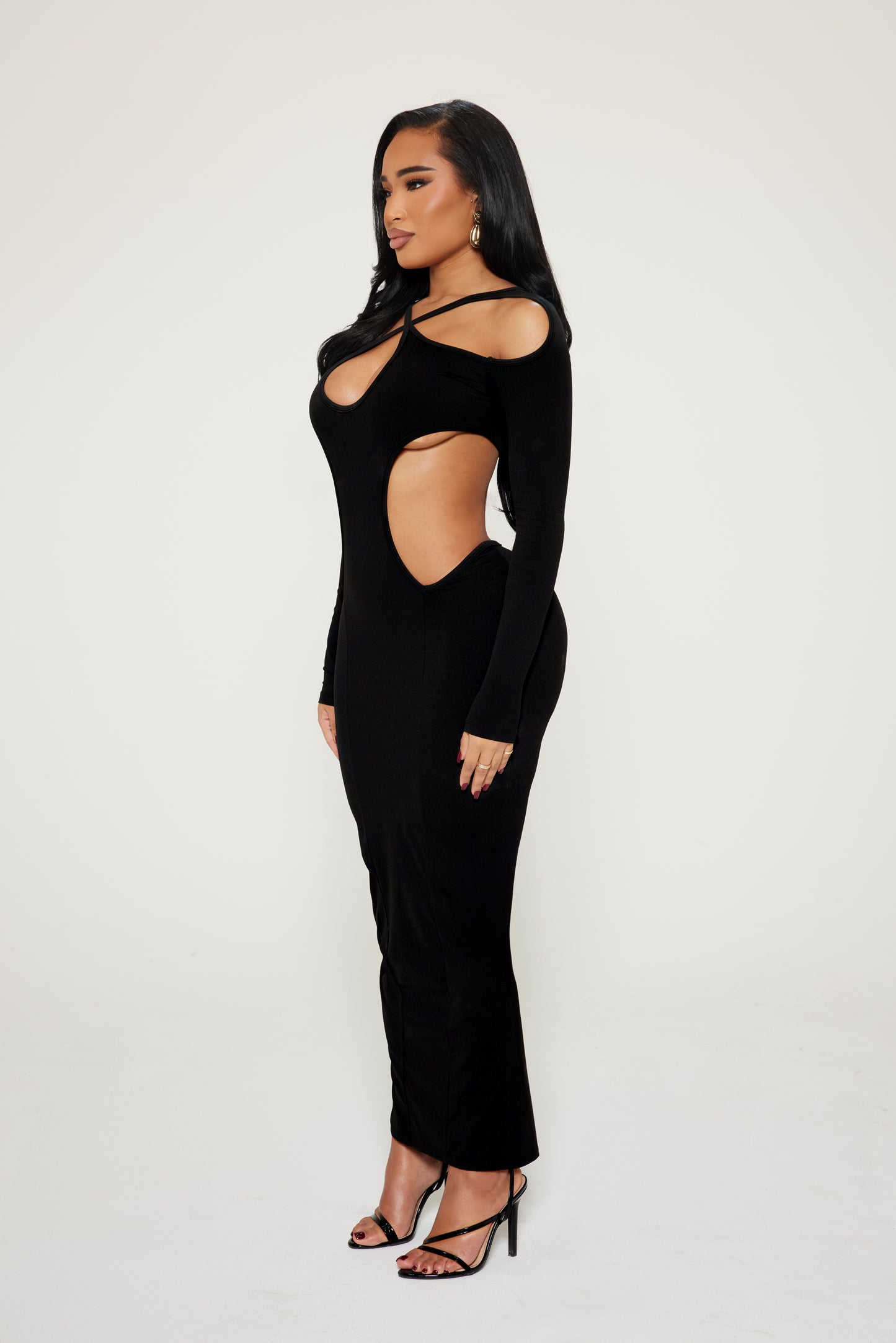 SCULPTED NOIR DRESS