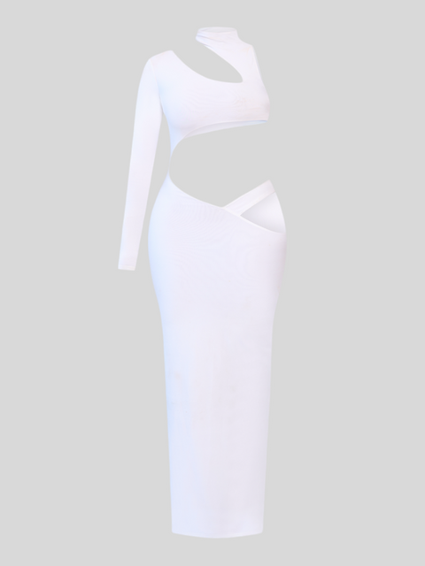 WHITE CUT OUT DRESS