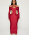 SCULPTED ROUGE DRESS