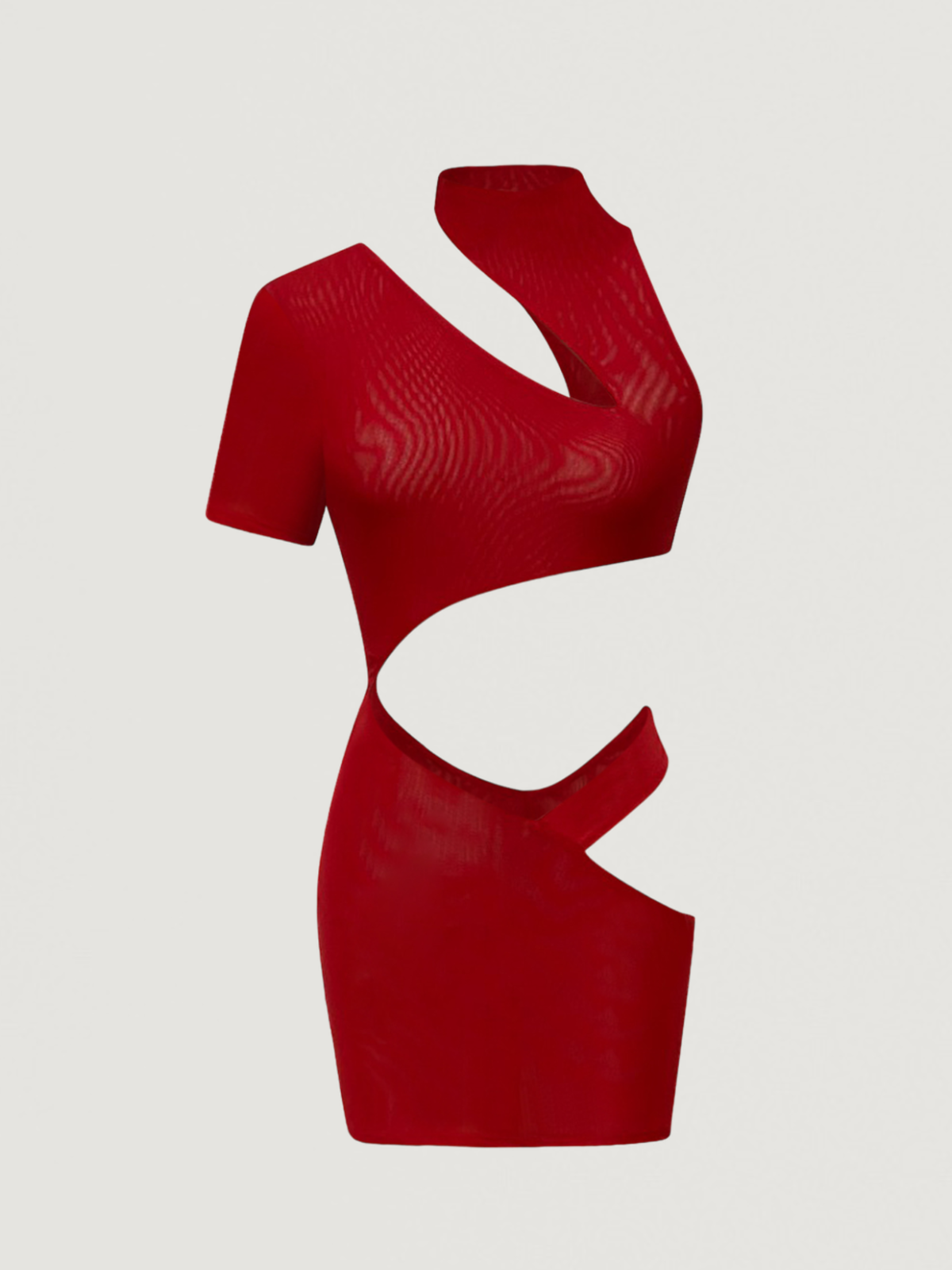 RED CUT OUT MINI DRESS